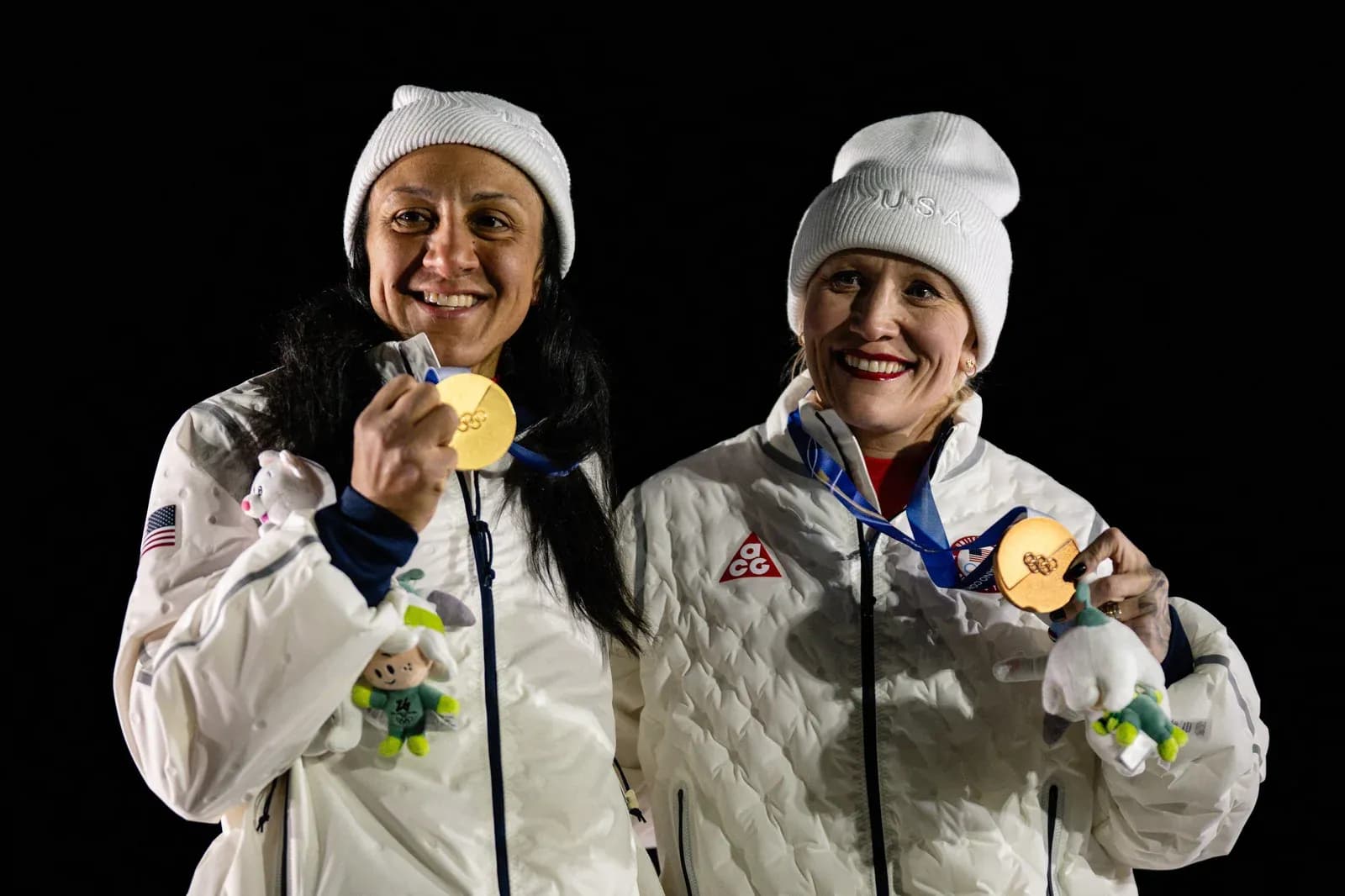 Elana Meyers Taylor competing in monobob at the Milano Cortina 2026 Winter Olympics