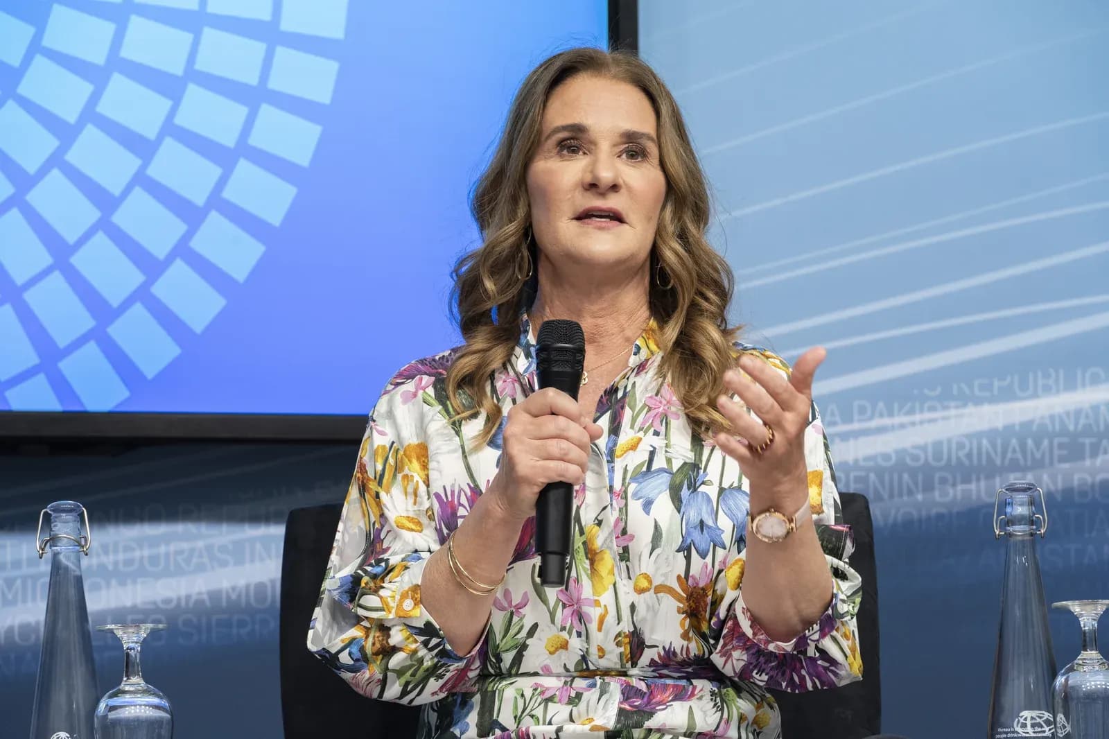 Melinda French Gates speaking at the World Bank